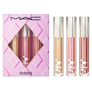 New MAC 3-Pc. Gloss Enthusiast Lipglass Air Lip Gloss Gift Set. Limited Edition